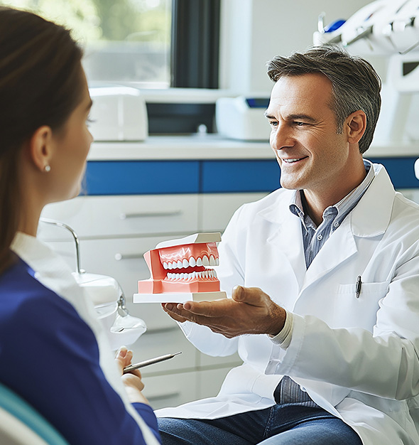 Dental care values illustration